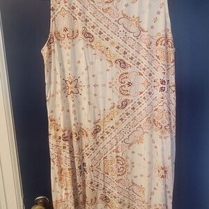 LuLaRoe Cream and Orange Dress And Solid Olive Dress